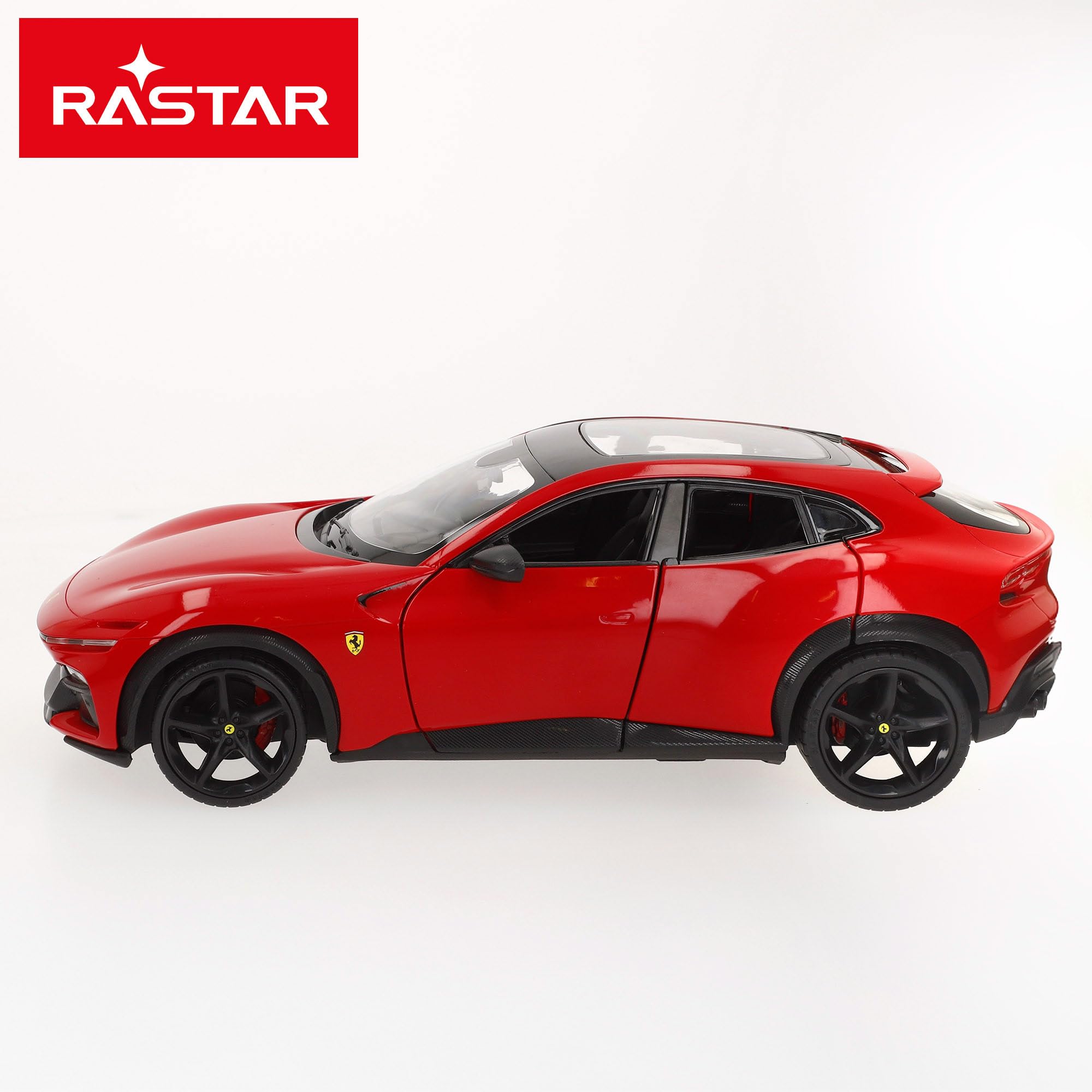 ColorBaby RASTAR RC Ferrari Purosangue, skala 1:14, replika pilota, drzwi składane, wierne szczegóły, kolekcjonerskie samochody, dla chłopców i dziewcząt od 6 lat (41370)