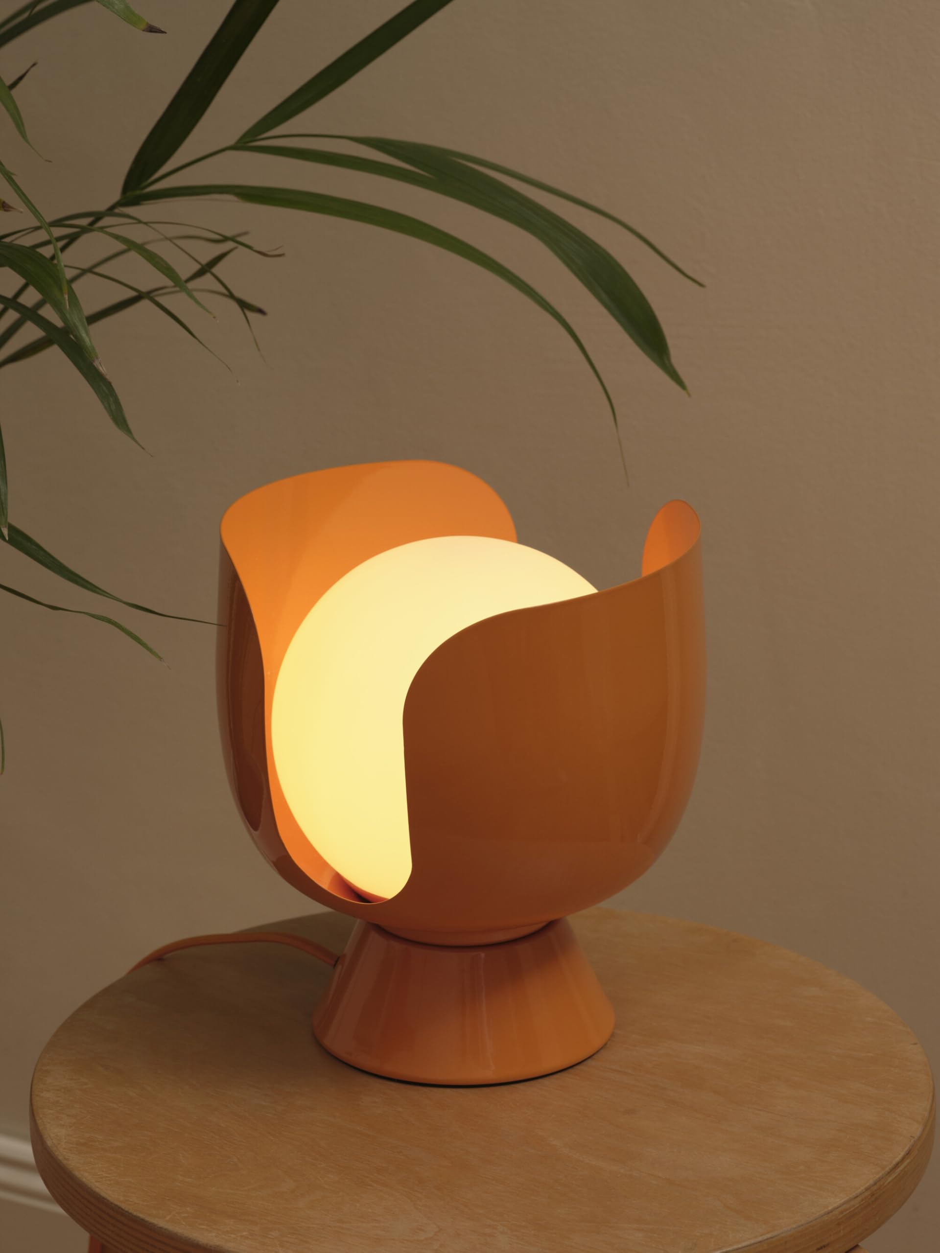 OSRAM Lámpara de mesa Corolle E14 metal vidrio retro naranja