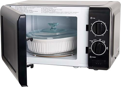 Miniatura 7 de Avanti MM07V1B Horno microondas de 700 vatios mecánico compacto con 5 ajustes de potencia, descongelación, control de temperatura de rango completo