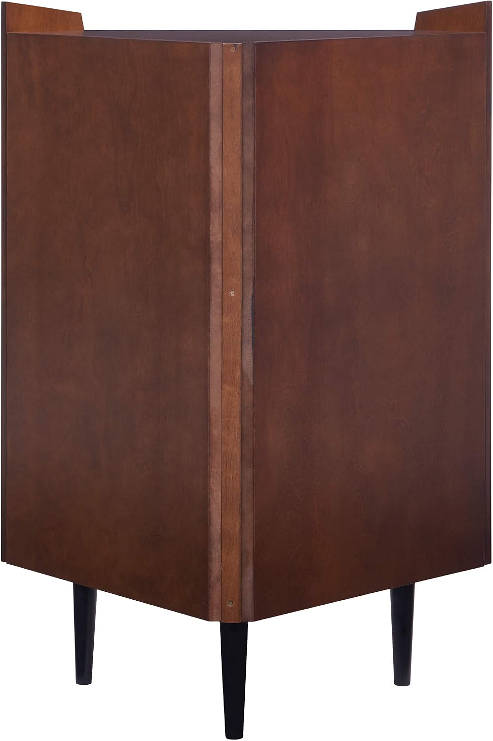 SEI FURNITURE Larson Corner Storage Bar Cabinet, brown.