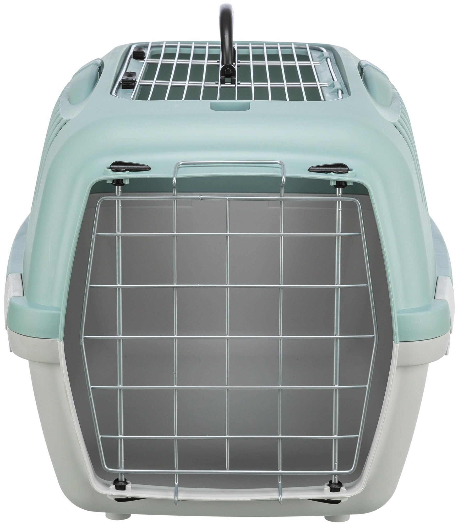 TRIXIE Transportbox Capri 3 Open Top – Transportbox für Hunde und Katzen bis 12kg – Tragebox für Haustiere, mit Metalltür vorne und praktischem Metallgitter Oben für einfachen Zugang - 39869
