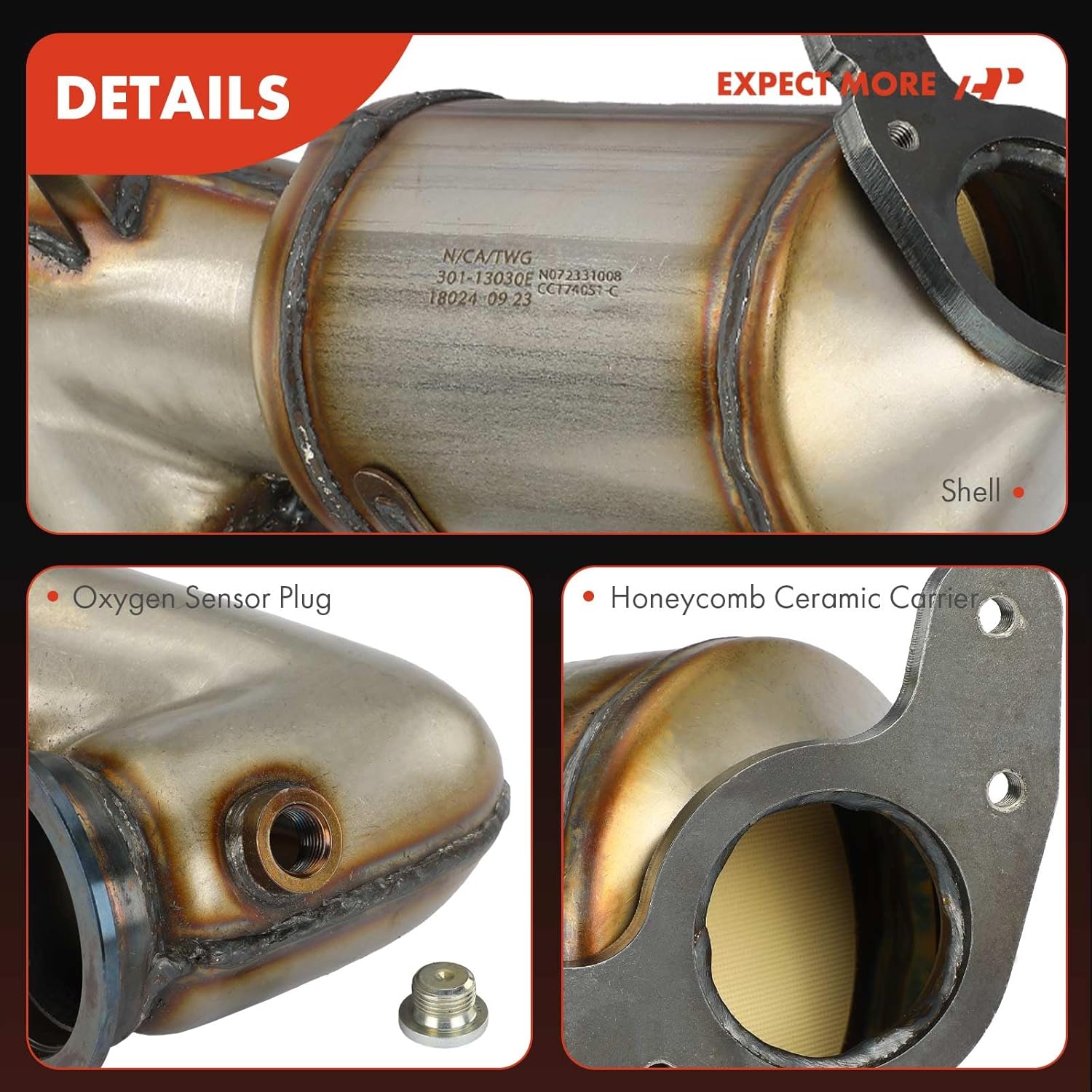 A-Premium Front Catalytic Converter Kit Direct-Fit Compatible with Chevrolet Cruze 2016-2019, Trax 2019 & Buick Encore 2016-2019, 1.4L, EPA Compliant