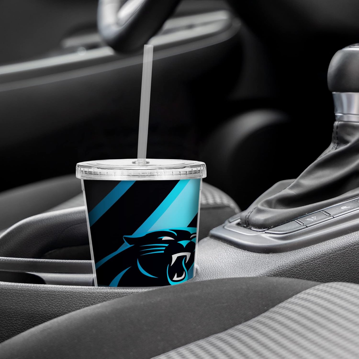 NFL Football 16oz Clear Tumbler W/Straw for NFL Fans - Image 4