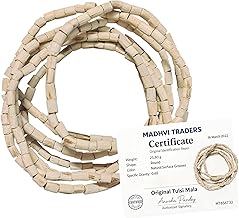 Original Pure Tulsi Kanthi Mala For Neck Handmade From Vrindavan | 3 Round | Small Beads | Length 60 cm