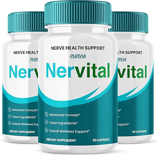 Paquete de 3 cápsulas nerviosas, alivio de neuropatía de máxima fuerza para piernas y pies, estimulador de vitaminas para nervios, suplemento de