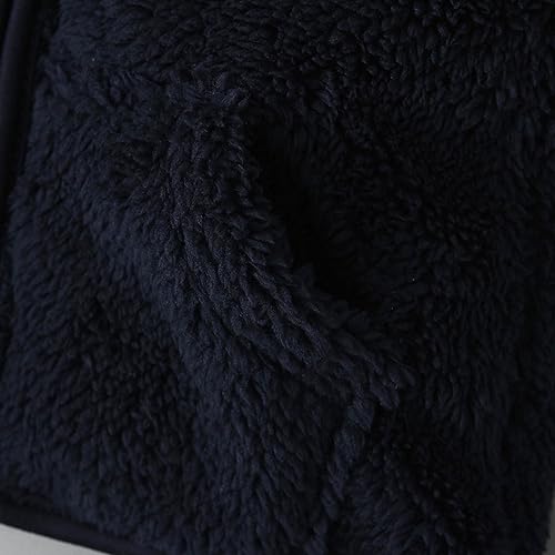 Miniatura 7 de Chaqueta con capucha orejas de oso y cremallera para niños pequeños, abrigo cárdigan bonito para bebés y niñas prendas, Azul oscuro