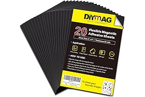 DIYMAG 4" x 6" Adhesive Magnet Sheets: Your Creative Whiteboard Wallpaper