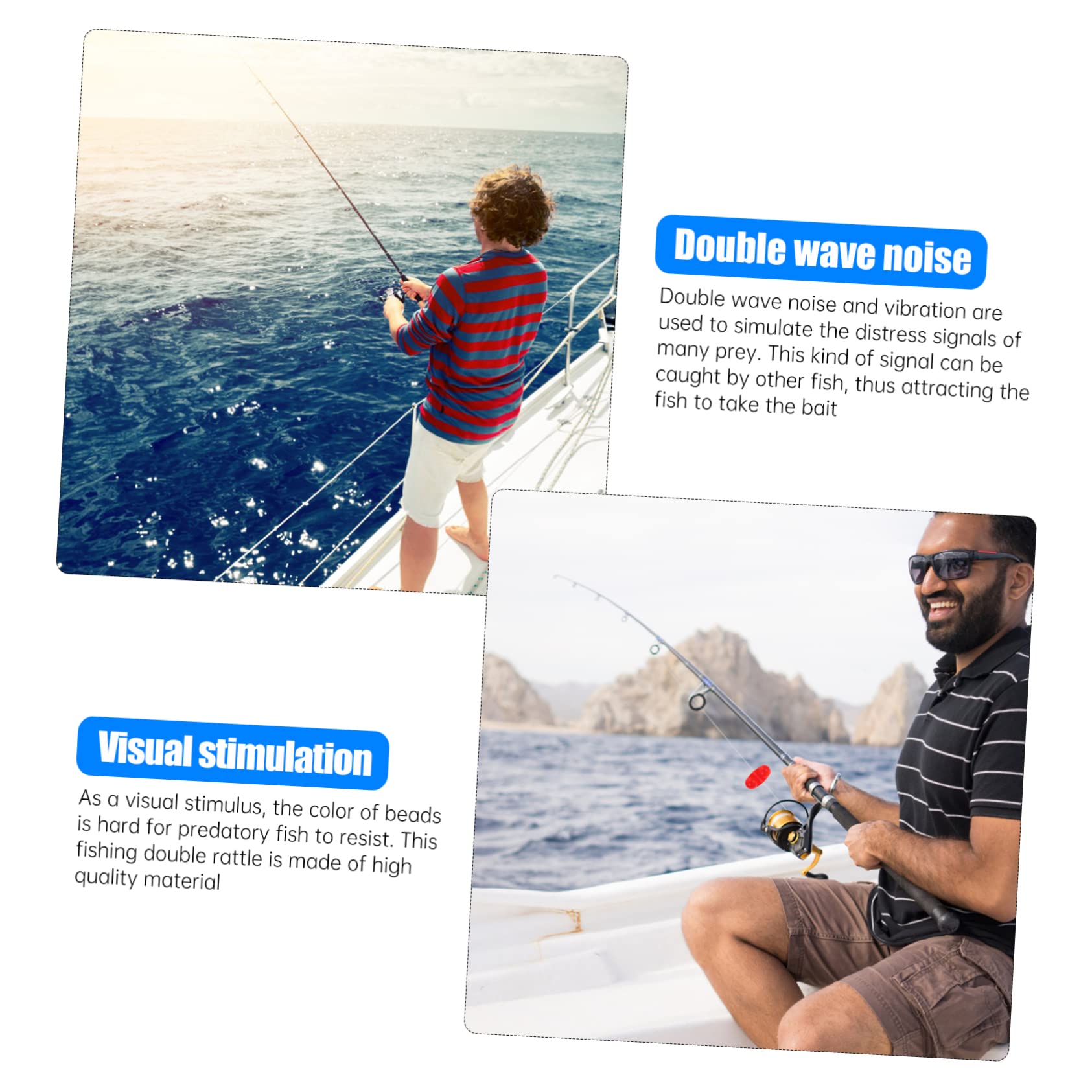 BCOATH 20Pcs Durable Fishing Rod Alarm Bells Portable Fishing Accessories with Random Colors Fishing Alert Bells for Bite Indication