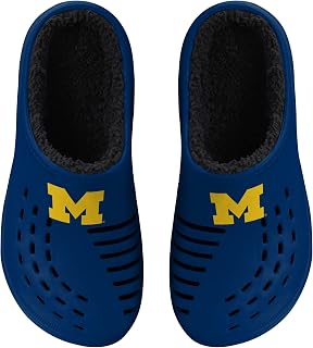 FOCO Men's NCAA Sherpa Lined Big Logo Clog