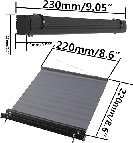 Miniatura 6 de 8.6 x 8.6 pulgadas RC Car Simulation Side Car Roof Top Tent Rain Canopy Accesorio de decoración compatible con Traxxas TRX4 Axial SCX10 Tamiya Arrma