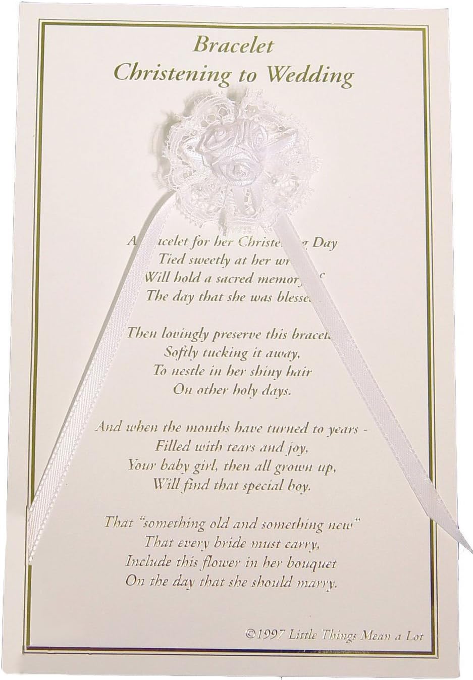Girls Christening to Wedding Bracelet (One Size/White)