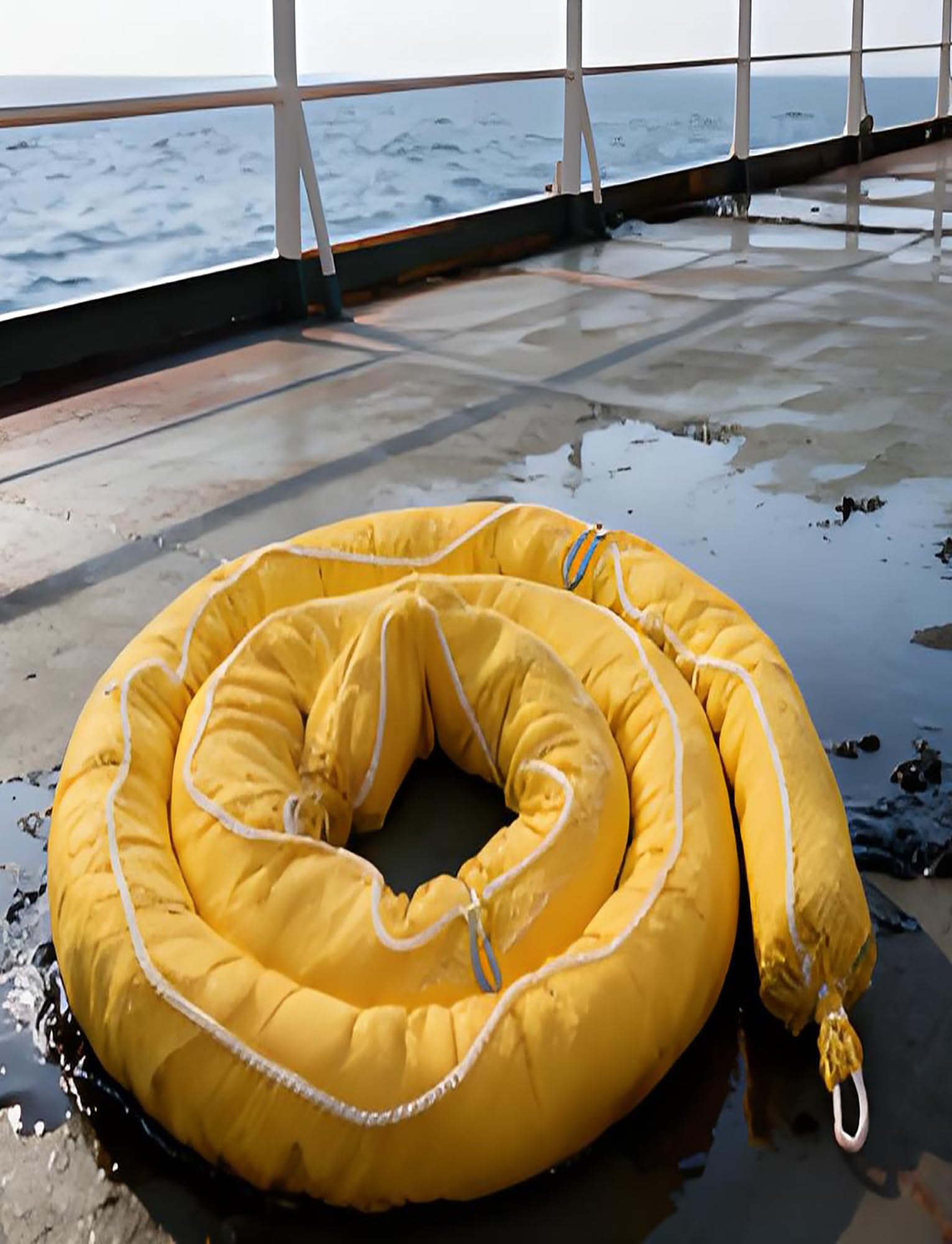 Barreras de contención de derrames de petróleo, Barrera Absorbente Repelente al Agua, Polipropileno Fundido soplado, de rápida absorción para el Control de derrames Marinos y Terre