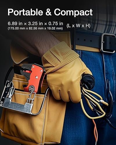 Vista 25 de VCELINK Pelacables y cortador automático de tiras rápidas, pelacables profesional de tira rápida, herramienta de pelado de cables eléctricos