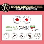 Ross Chocolates ™ Bars de chocolat gourmands, crémeux, fondus dans votre mouth, sans sucre, sans Stevia Afteraste, bon pour les diabétiques, fabriqué à Vancouver, Canada. 24 x 34g Barres Chocolat au lait