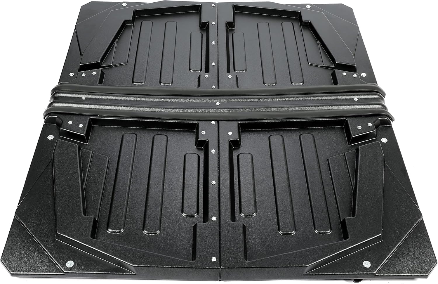 KUAFU Hard Top Roof Compatible with 2009-2014 Polaris Ranger Crew 800 with Round Roll Cage Tubing Only 4Pcs Black