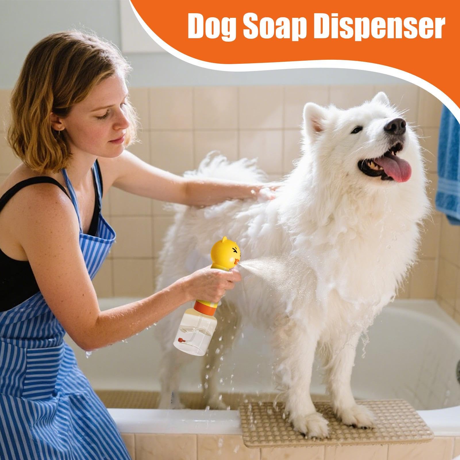 Seifenspender für Hunde, Bärenform, 350 ml, elektrischer Waschmittelspender, tragbarer Schaumsprüher für Badezimmer, Waschbecken, Dusche, WC, Küche, Reinigung, Waschen, Badewanne, Badewanne