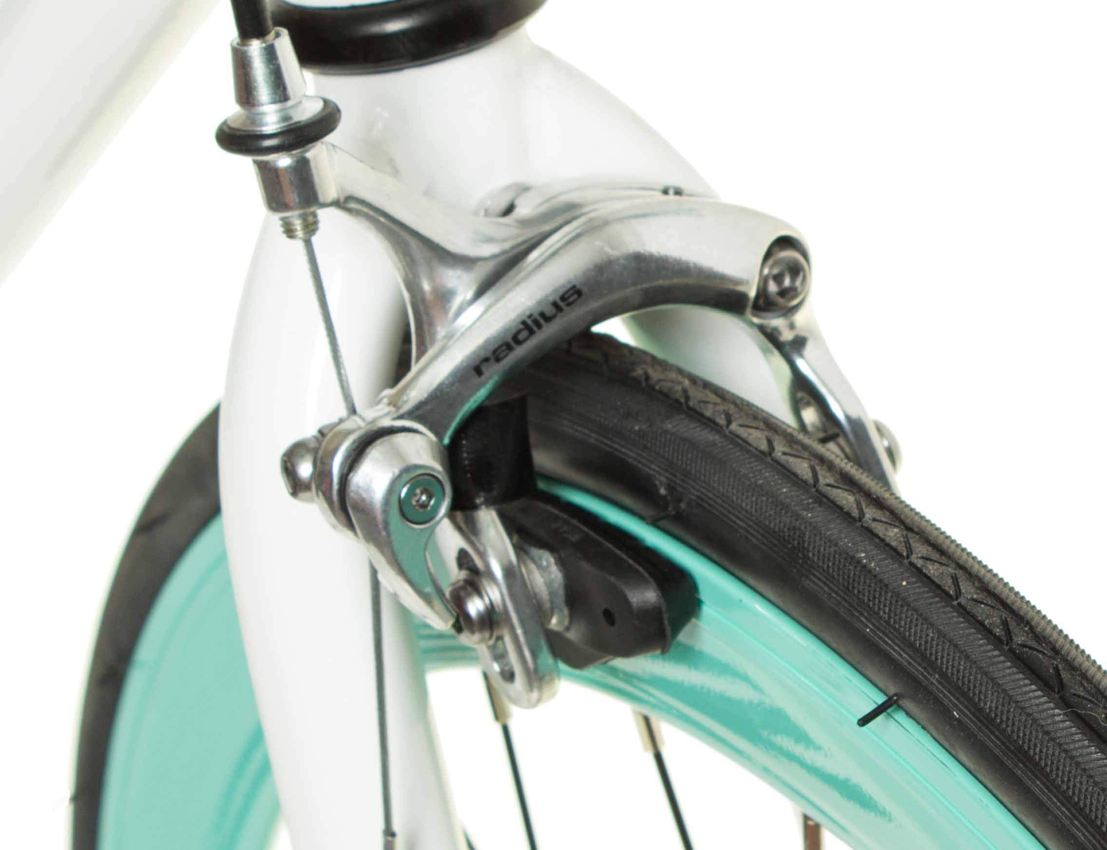 Kamikaze Bicicleta Fixie Urbana Single Speed Blanca/Celeste