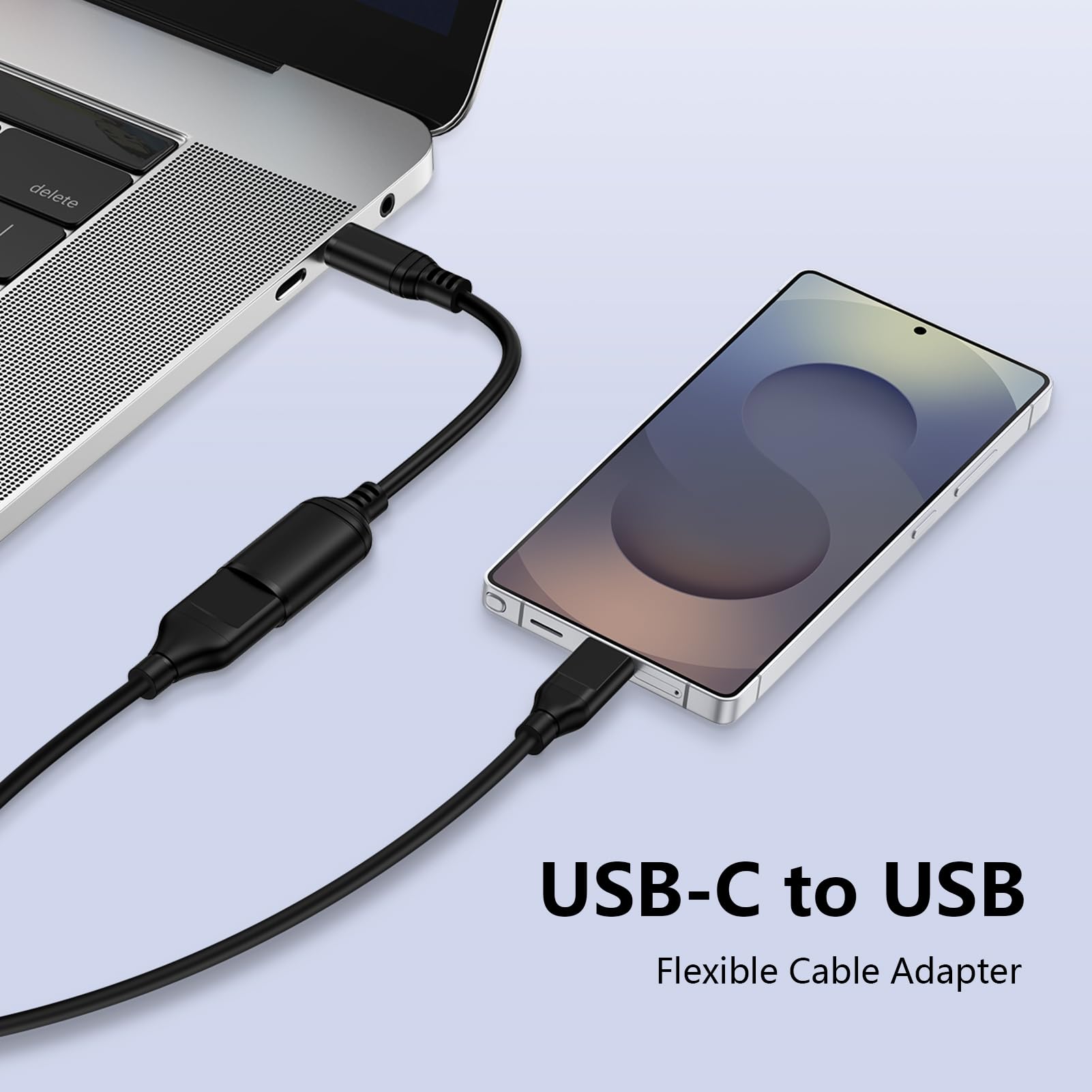 Adattatore da USB C a USB 3.0, adattatore USB C Android maschio a USB A femmina OTG On The Go cavo per Samsung Galaxy S25 Edge Ultra S24 S23 S22 S21 S20 A36, Google Pixel 9 8 7 Pro, Moto G 5G 2025