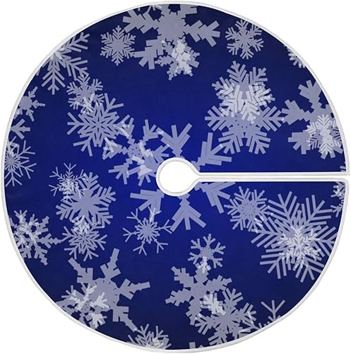Falda azul para árboles de nieve de Navidad, divertidas decoraciones de Navidad, falda de árbol de Navidad lavable, faldas de árbol para árboles
