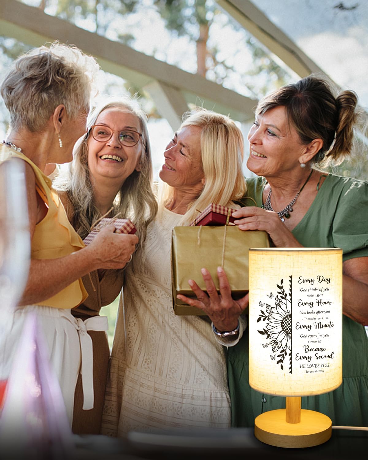 Christian Gifts for Women Table Lamp, Religious Christmas Gifts for Women with Bible Verse Prayer Inspirational Gift Fabric Lamp Spiritual Gifts for Woman, Friend - Image 7