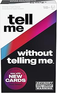 Spin Master Games, Tell Me Without Telling Me, 2025 Edition with New Cards, The Viral Adult Party Game for Friendsgiving, Adult Card Game, 4+ Players, for Ages 18 & Up