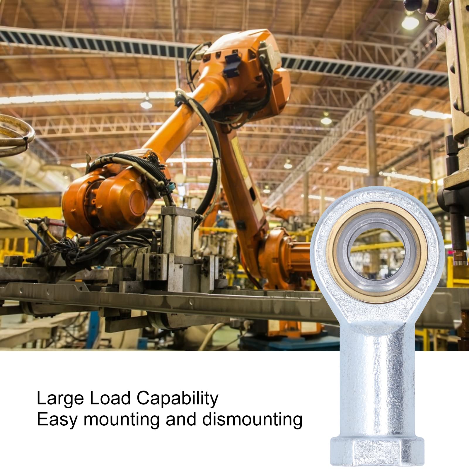 Rod End Bearing, Rod End, Carbon Steel Rod End Bearing, 25mm Inside Diameter Female Connector Joint Rod End Ball Bearing