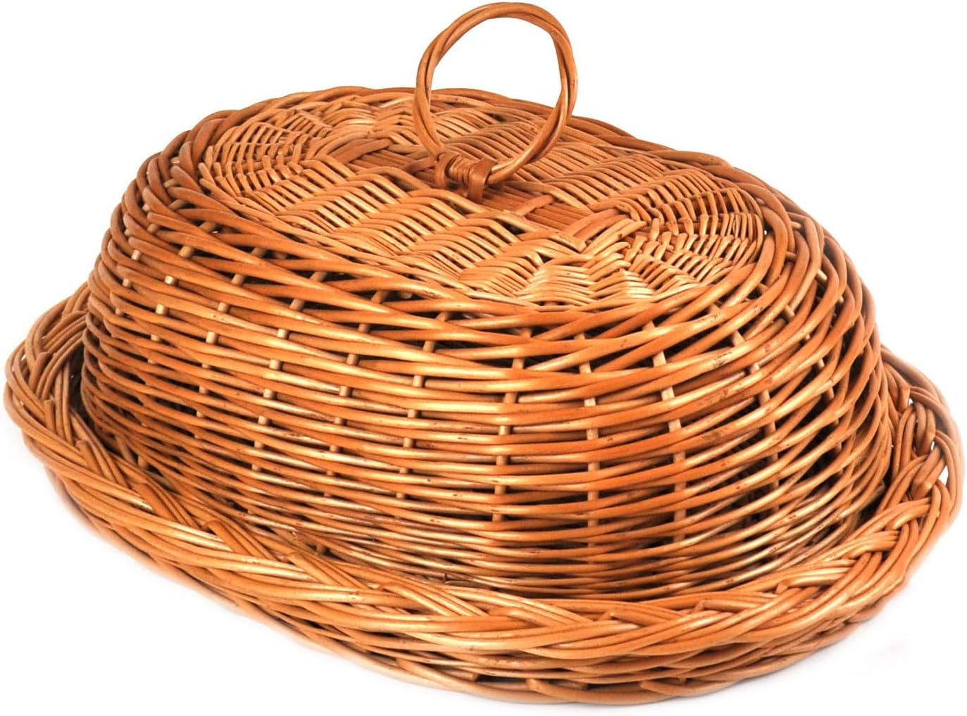 Rattan Bread Basket Food with Lid K9 195
