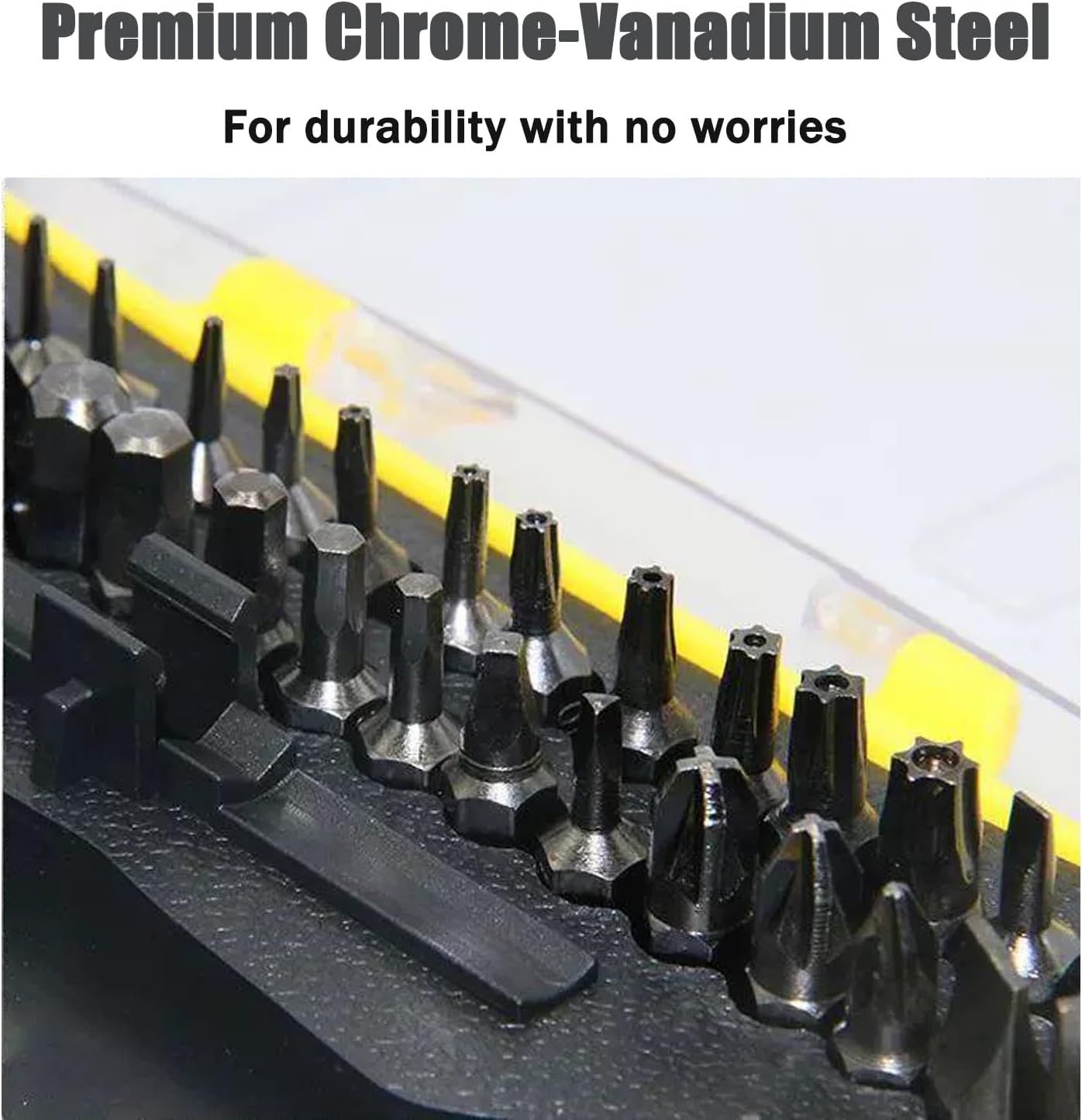 48-in-1 Screwdriver Bit Set - Magnetic Precision Bits for Electronics, Furniture & Auto Repair, CR-V Steel with Portable Case (1/4" Hex Shank with Non-slip Handle)