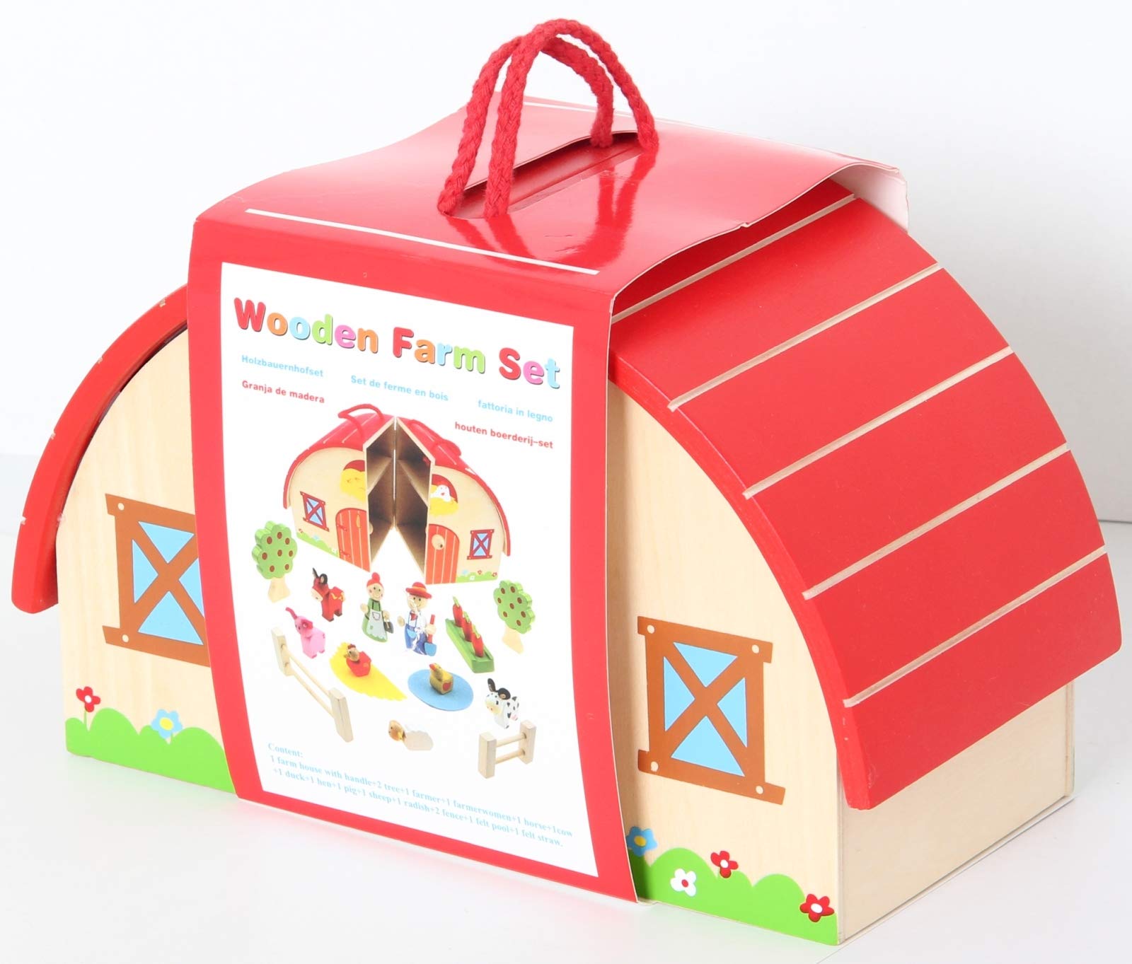 Small Foot Juguetes de Madera de Granja de Madera, Juguete de Primera Calidad diseñado para niños a Partir de 3 años. Un diseño Multi