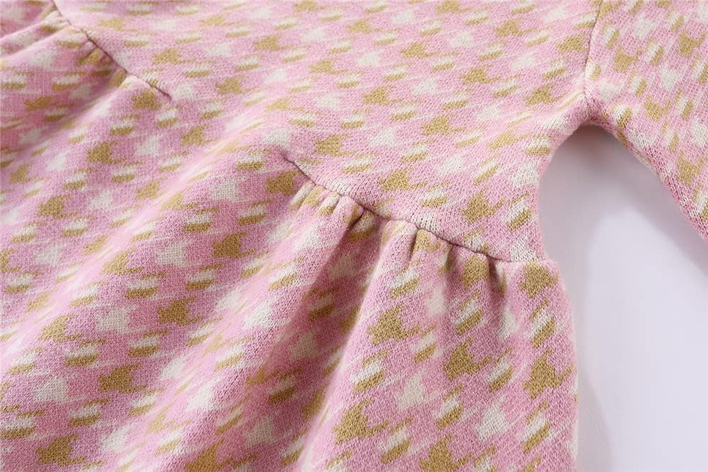 Mud Kingdom Little Girls Sweater Dress School Cute Bow - Image 5