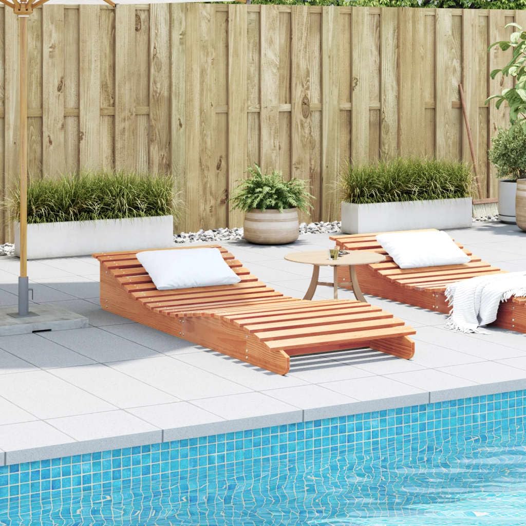 Lettino prendisole marrone cerato in legno di pino massiccio, 205 x 80 x 31,5 cm, sdraio da giardino pieghevole con ruote, per terrazza, balcone, piscina, spiaggia, campeggio, benessere, relax