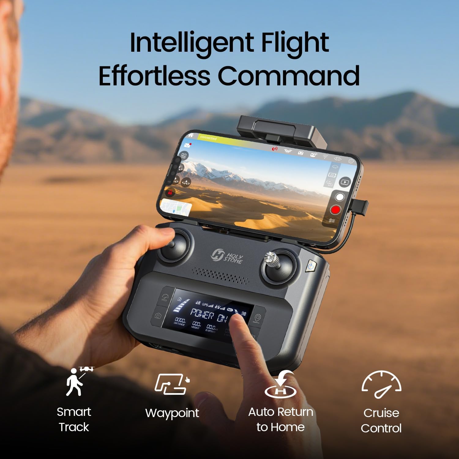 Holy Stone Sentinel HS600D 3-Axis Gimbal Drone with Camera for Adults, Professional 8K Photo, Level-6 Wind Resistance, 6KM Transmission, 80-Min Flight, Smart Track, Auto Return & Beginner Mode