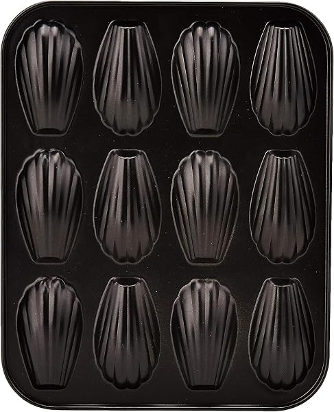 Ibili 820502 Plaque de 12 madeleines, Acier, Noir, 25,9 x 20,9 x 1,4 cm - 4