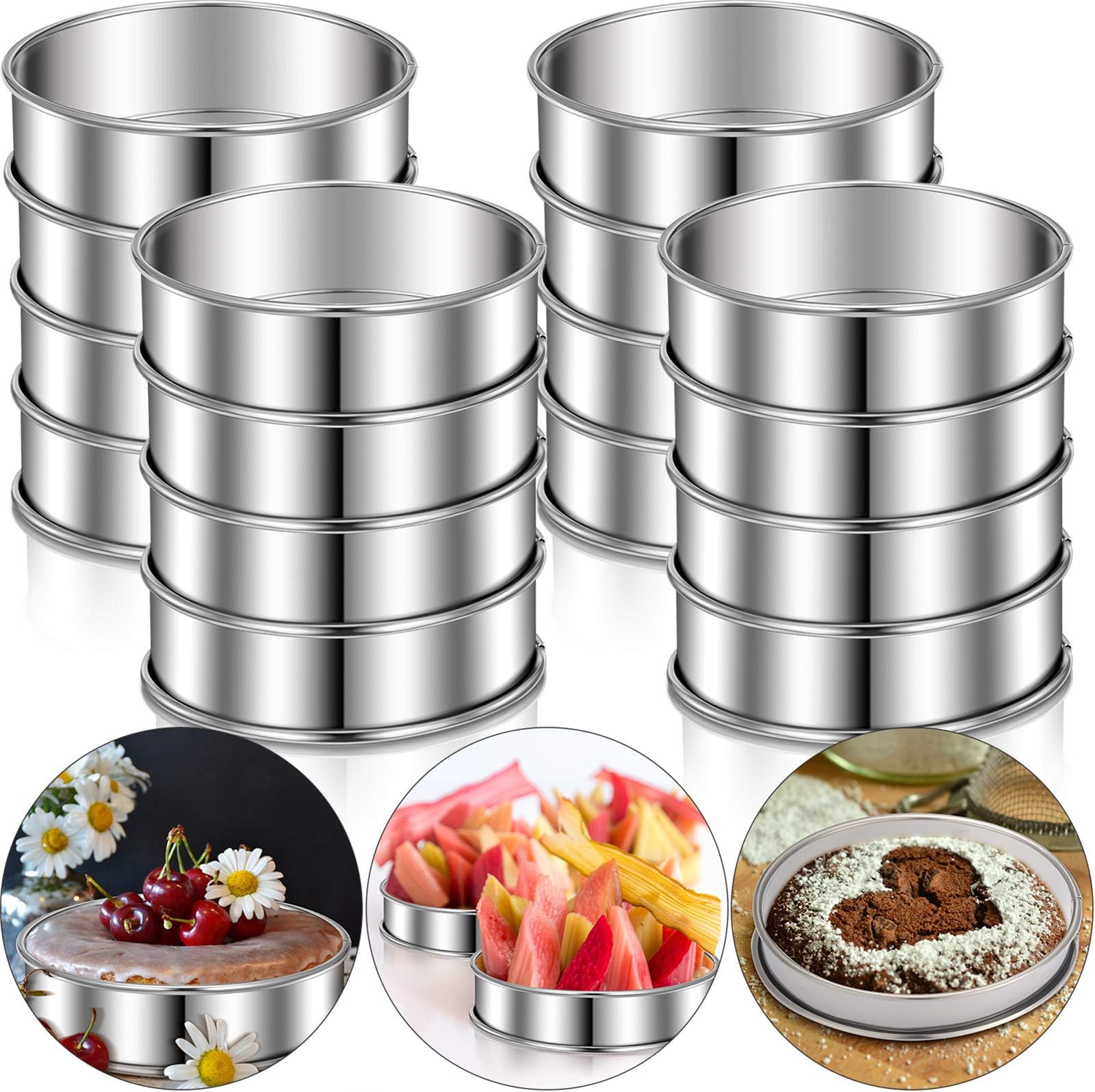 Amazon.com: ARRITZ English Muffin Rings, 6PCS 4 inch Double Rolled ...