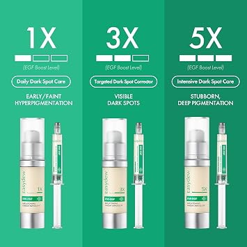 Easydew DW-EGF Melatoning Ampoule 5X - Hydrating Dark Spot Serum with Niacinamide & Glutathione for Uneven Skin - Fast Absorbing Day & Night Ampoule Korean Skin Care (Bottle 1.01 fl oz, EGF 5X)