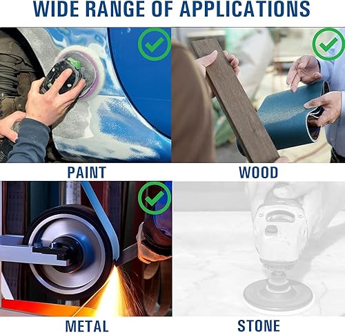 Miniatura 5 de Esponjas de almohadilla de lijado de contorno de alta flexibilidad, para madera, carrocería automática, pintura, plásticos y metal (paquete de 20,