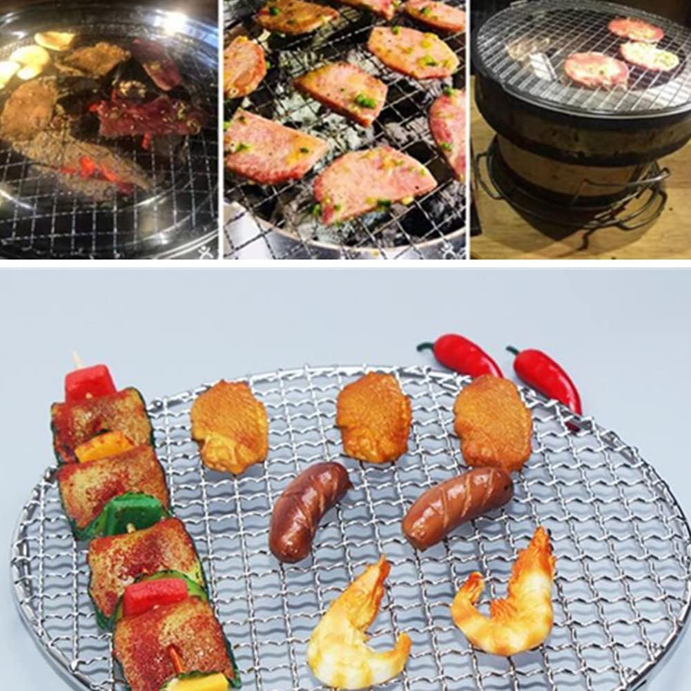 Stainless Steel Round Wire Baking Cooling Rack for Airfryer Oven, Nonstick Cooling Roasting Rack Net Grill Barbecue Rack for Cooling Cookie Bread Cake (250mm/9.8")