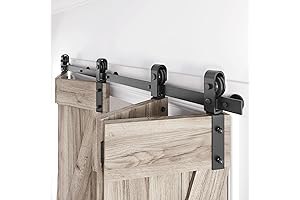 64" Kitchen Doors Hardware Track Kit for Smooth and Quiet Sliding
