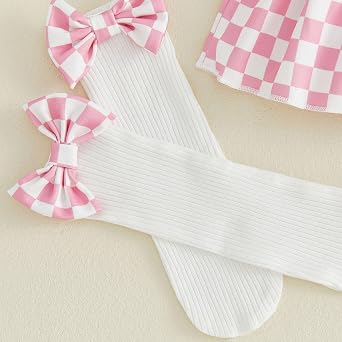 Newborn Clothes Baby Girl Romper Dress With Stockings Headband Set