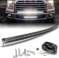 Vista 9 de BraveWAY Barra de luz LED curvada de 20 pulgadas, iluminación todoterreno de una sola fila, barra de luz de conducción, haz combinado spot flood