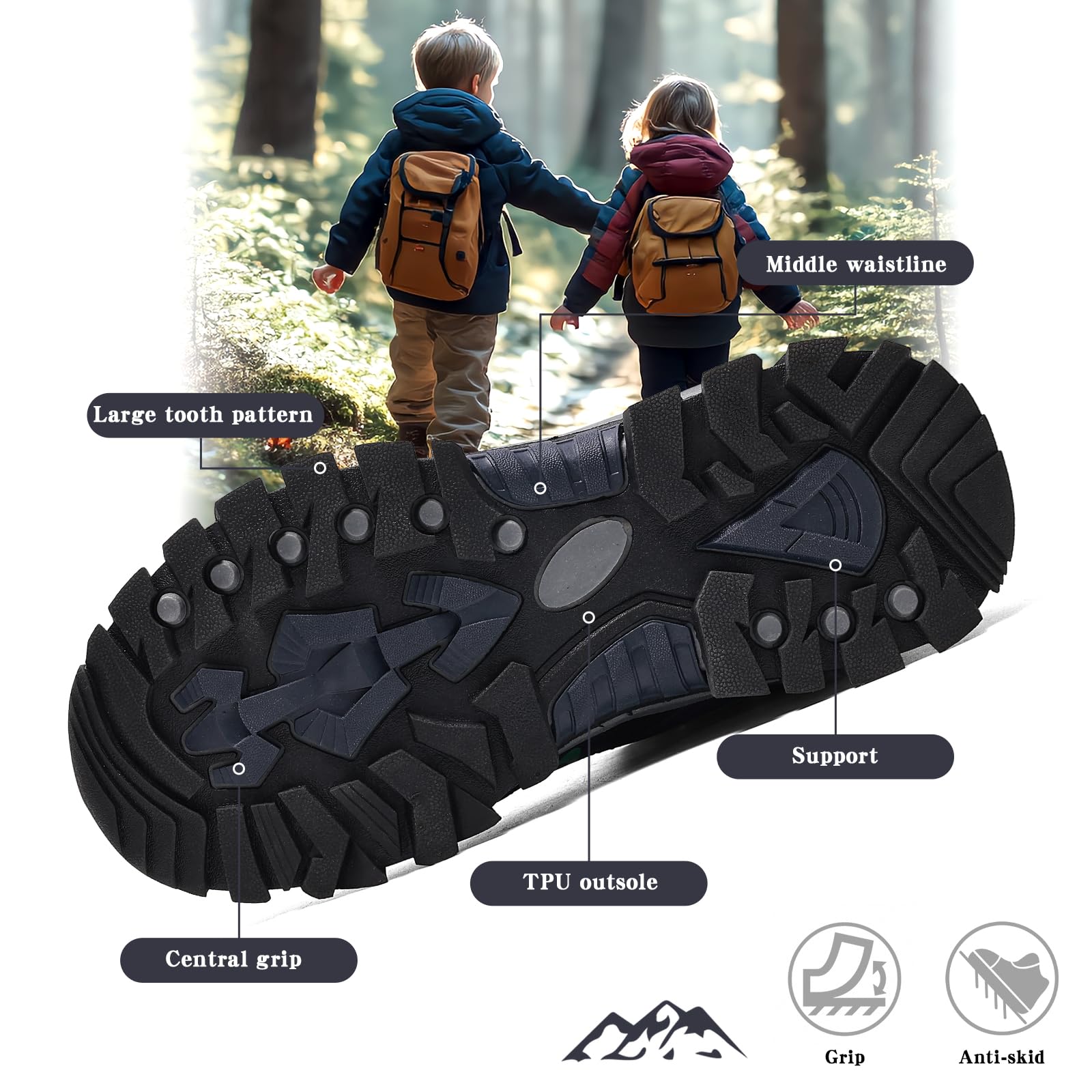 Scarpe da Escursionismo Bambino Calzature da Escursionismo Ragazzi Ragazze Stivali da Trekking