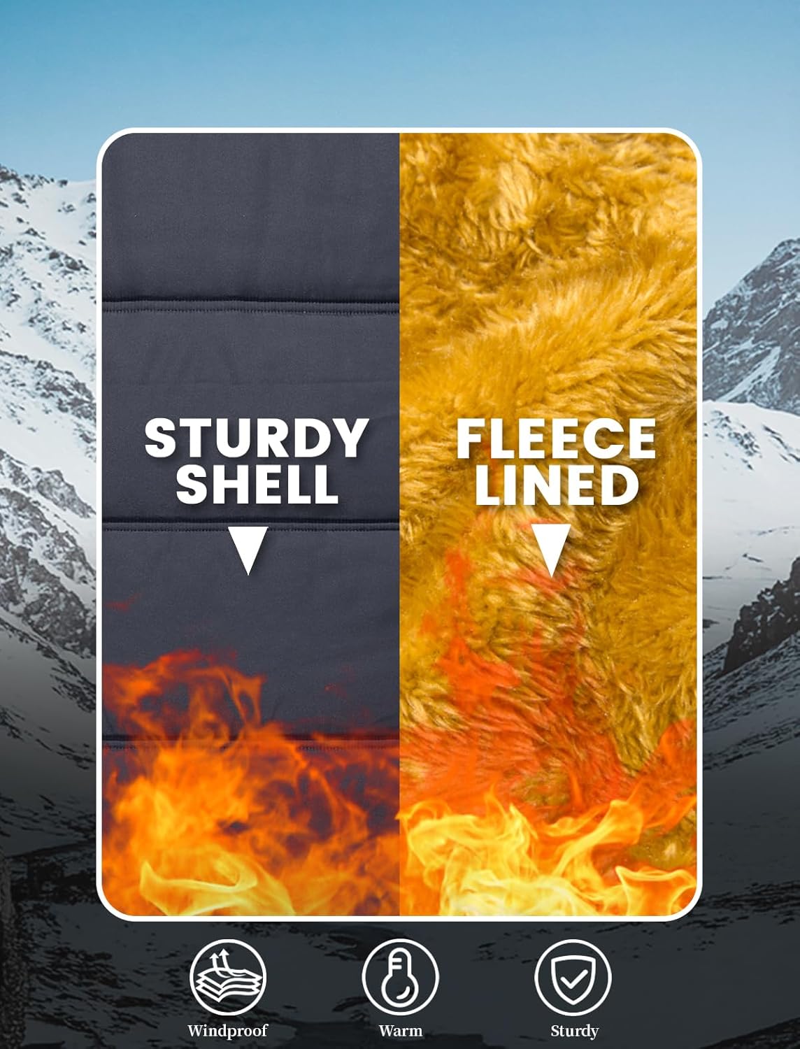 MAGCOMSEN Men's Winter Vest Outerwear Fleece Lined Outdoor Vest Warm Sleeveless Jacket - Image 6