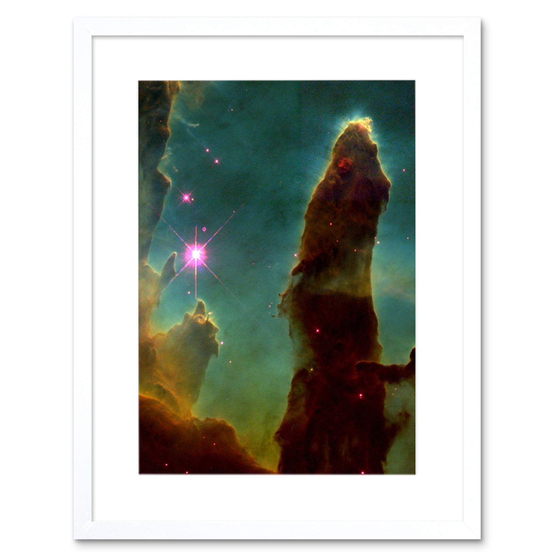 Wee Blue Coo Hubble Space Telescope Pillars Of Creation Framed Wall Art Print
