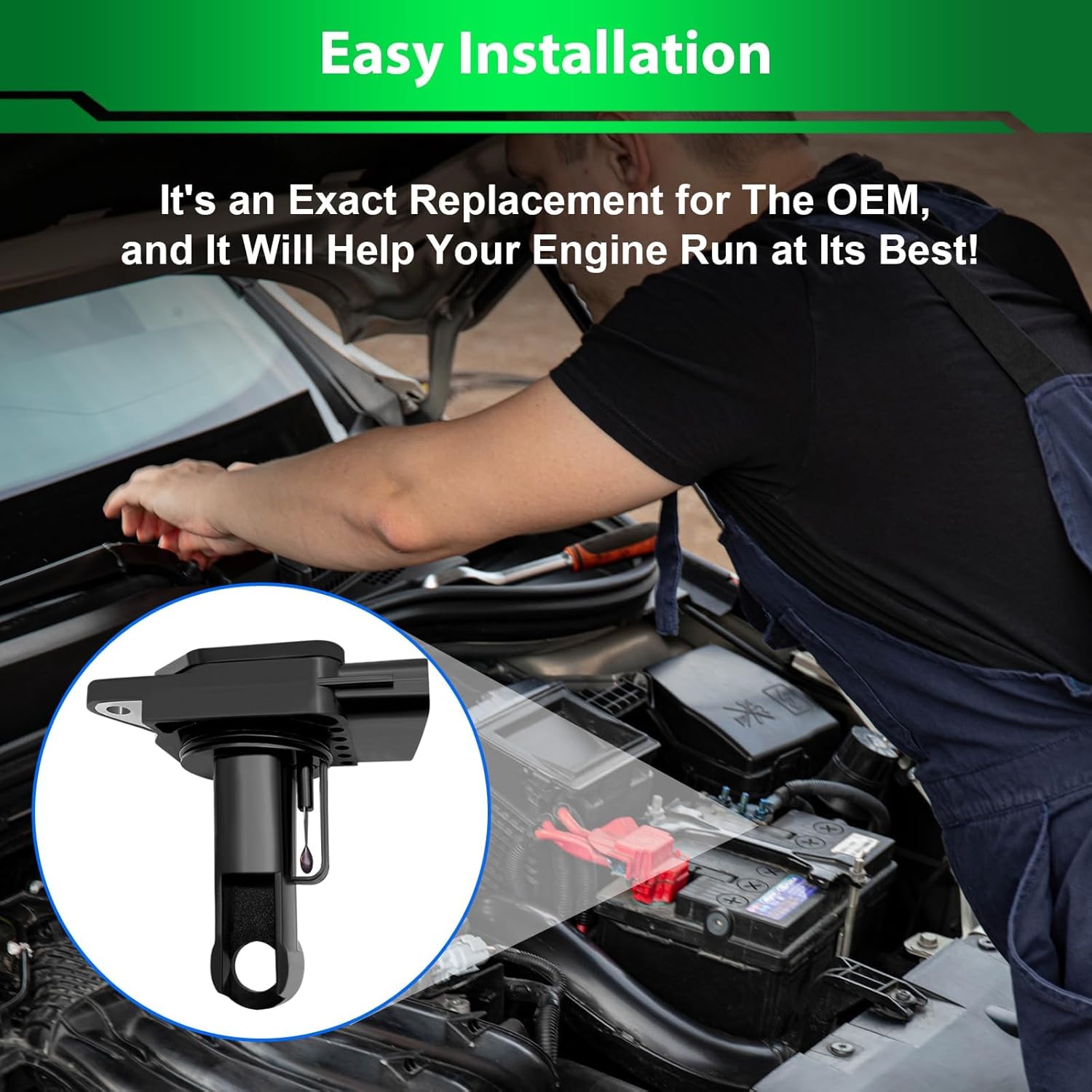 Upgraded Mass Airflow Sensor Fits for:-Mazda CX-7 6 3 2006-2012 2.3L 2.5L, for:-Subaru Baja 2004-2006 Forester 2004-2006 Impreza 2002-2005 2.0L 2.5L (MAF Sensor 22680-AA310 All-New)