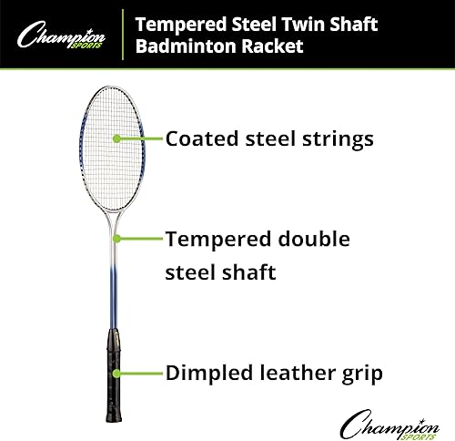 Miniatura 26 de Champion Sports BR40 Heavy-Duty Steel Badminton Racket