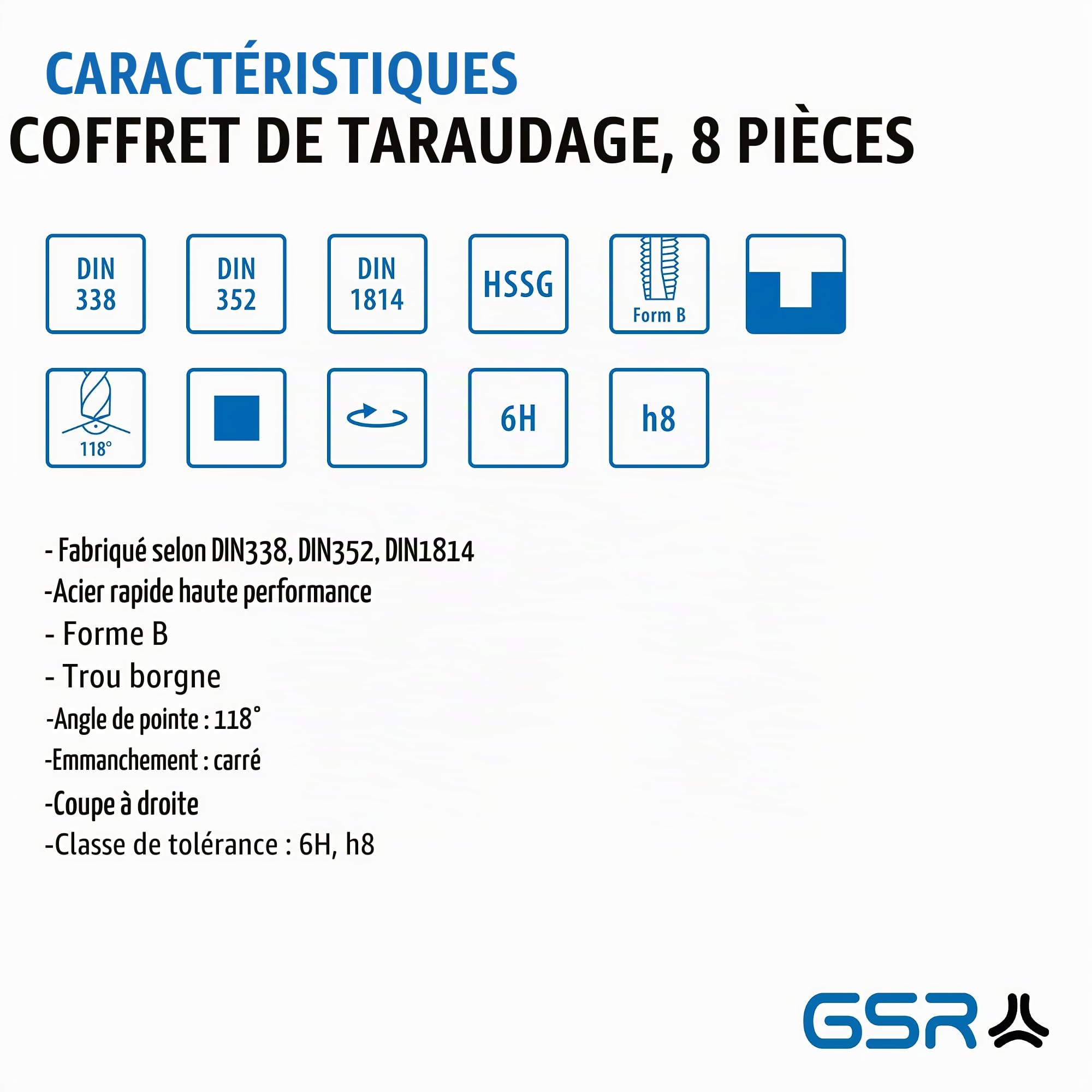 PROFI Taraud set, 17 pièces, Form B, M3-M12, HSS-G, GSR, mit ...