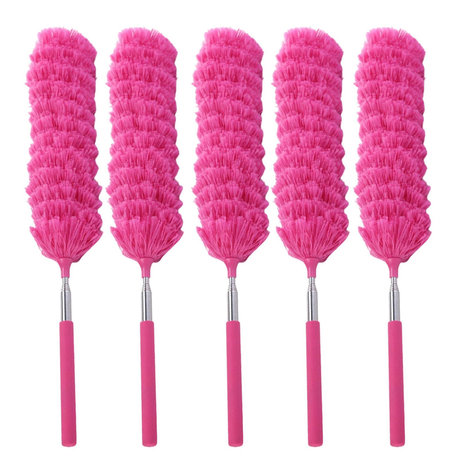 Qusinfc Expandable Fiber Dusters with Bendable Head and Ergonomic Telescopic Rod for Ceiling and Air Ventilation Maintenance Hard to Reach Area Cleaner