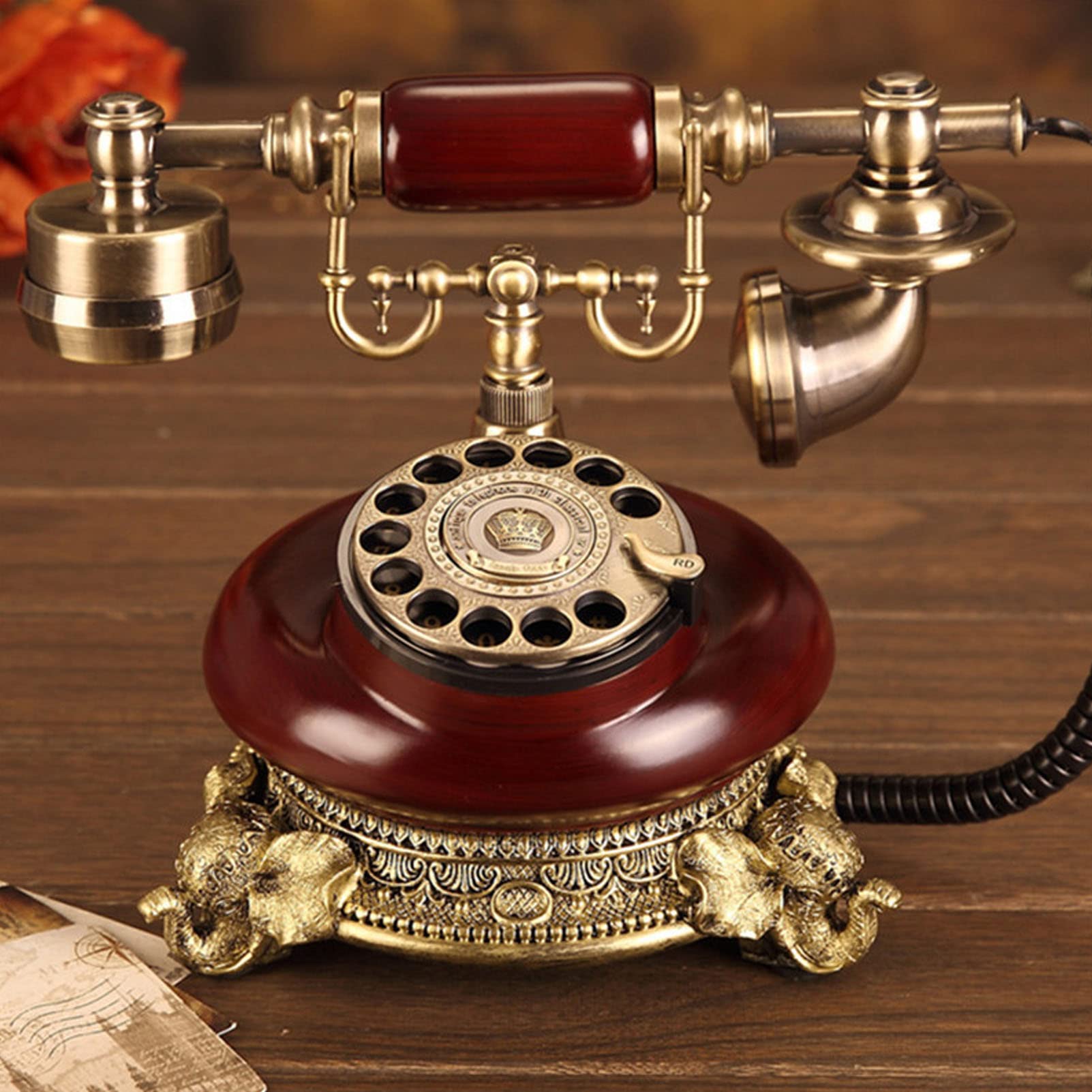 Téléphone à la mode résine au style classique et sonnerie ancienne