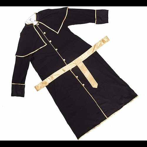 Miniatura 4 de Disfraz de Halloween para hombre del Padre Celestial, disfraz de predicador del Evangelio del Sacerdote, Multicolor
