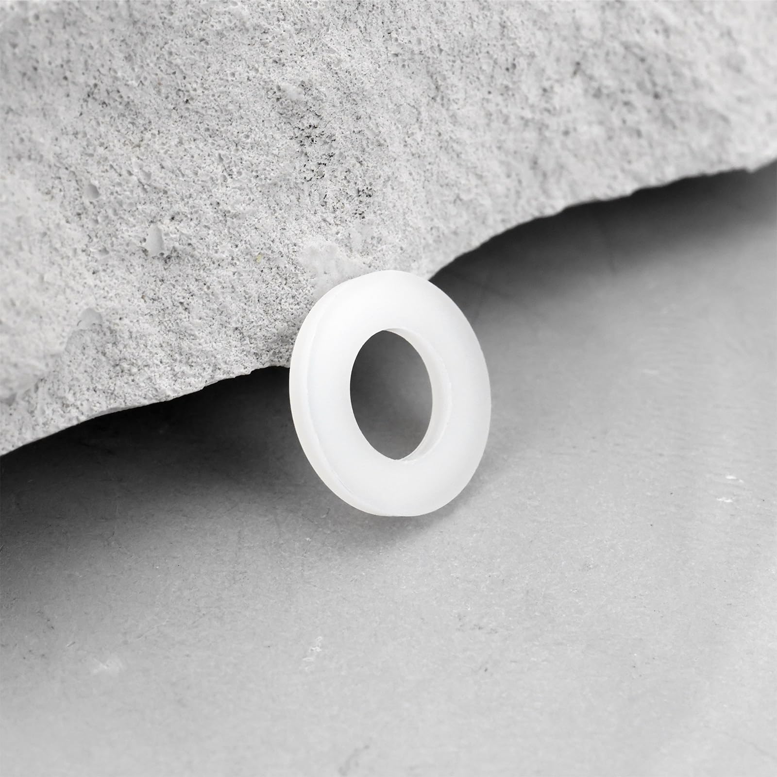 Lot de 100 rondelles M6 de rechange en nylon pour batterie et caisse claire, 12 mm, 1,5 mm d'épaisseur, blanc